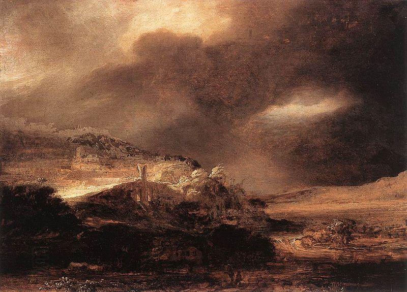 Rembrandt Peale Stormy Landscape oil painting picture